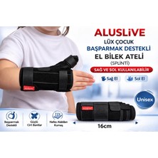 Aluslive ALUSLİVE ÇOCUK BAŞPARMAK DESTEKLİ EL BİLEK ATELİ ( SPİLİNT )SAĞ VE SOL KULLANILABİLİR