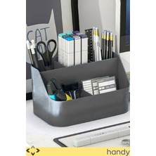 Özgürce Antrasit Çok Amaçlı 5 Bölmeli Organizer, Makyaj, Takı ve Kalemlik Düzenleyici