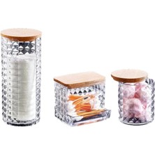 Özgürce Şık Ahşap Kapaklı 3'lü Makyaj ve Organizer Seti