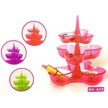 Özgürce 3 Katlı Plastik Masa Üstü Takı ve Aksesuar Rafı, 6 Parça Set