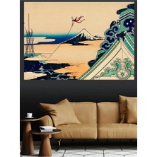 Mushen Studio Japon Ukiyo-E Fuji Dağı Uçurtma Kanvas Tablo Büyük Boy Hokusai Tarzı Duvar Posteri Zen Dekor