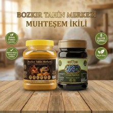 Hakbur Bozkır Yöresel Ata Tohum Altın Susam Taş Değirmen Kavrulmuş Tahin 935 gr -Geleneksel Andız Pekmezi 950GR(doğal&katkısız)