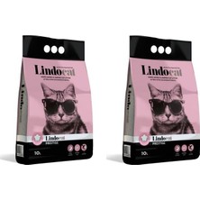 Lindocat Hijyenik Topaklaşan Baby Powder Kalın Taneli Kedi Kumu 10 l x 2 Adet