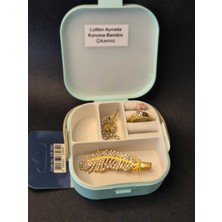 Özgürce Taşınabilir Aynalı Makyaj Kutusu, Mini Boy Organize Çanta, 9x9 cm