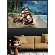 Mushen Studio Far Cry 3 Vaas Plaj Kum Sahnesi Kanvas Tablo