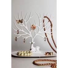 Özgürce Beyaz Geyik Tasarımlı Takı Organizeri, Estetik ve Şık Çoklu Ürün Saklama | E-Ticaret