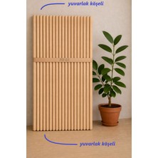 Fix-go 145 cm Uzunluk 25 mm Kalınlık Havşalı Ahşap Pürüzsüz Yuvarlak Çubuk 20 Adet, Çok Amaçlı, Sağlam, Hobi Çubuğu