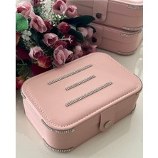 Özgürce Pembe Büyük Boy Takı Kutusu, Oda ve Seyahat Organizeri