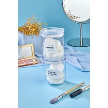 Özgürce 2'li Dekoratif Pamuk ve Makyaj Pamuğu Saklama Kutusu Seti