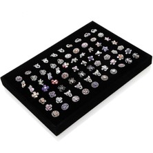 Özgürce 100'LÜ Yüzüklük Süet Süngerli Tabla Siyah, Şık ve Kullanışlı Depolama Çözümü