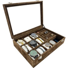 Özgürce Şık Camlı Takı Organizeri, Alkantara Kumaş Kaplama, Düzenleyici