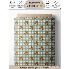 FabricsTown %100 Pamuk Ranforce Kumaş 100X240 cm 120 G/m² Dijital Baskı Premium Patchwork ve Dikiş