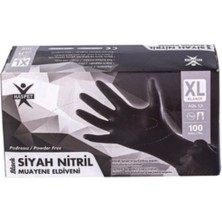 Haspet Siyah Nitril Muayene Eldiveni   (Pudarsız)