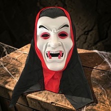 Kuzey Oyuncak Tüllü Vampir Maskesi Cadılar Bayramı Korku Maskesi Vampıre Halloween Mask Eğlence Korku Maskesi