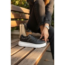 Enoch Kadın Leopar Panel Detaylı ve Kalın Tabanlı Spor Ayakkabı