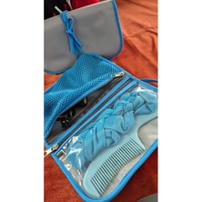 Özgürce Şık Mavi Makyaj Çantası ve Organizer Hediye Seçeneği