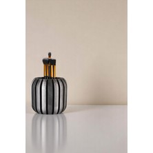 Özgürce Şık Gümüş Eskitme Makyaj Organizeri ve Fırçalığı, Düzenleyici Set