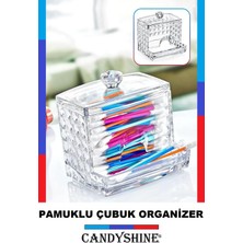 Özgürce Diamond Premium Pamuklu Çubuk Organizer, Modern ve Şık Kozmetik Düzenleyici