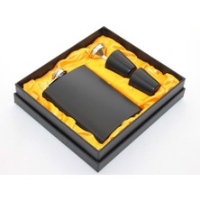 Derin Stok Paslanmaz Çelik 2 Shot Bardaklı Matara Seti