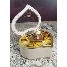 Derin Stok Kalp Şeklinde Balerin Müzik Kutusu