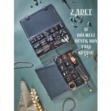 Özgürce Çift Bölmeli Çok Amaçlı Takı ve Aksesuar Düzenleyici Seti