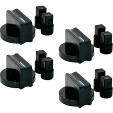 Süppürge Arçelik Ile Uyumlu Ocl T 651 Es Gazlı Ocak Düğmesi Takımı – 4’lü Siyah