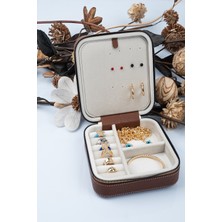 Özgürce Orta Boy Takı Saklama Kutusu, Deri ve Ahşap Tasarım, Seyahat Için Mükemmel