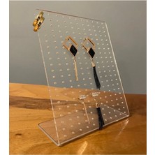 Özgürce Şeffaf Takı ve Küpe Standı, 18X13CM, Pratik ve Şık Tasarım