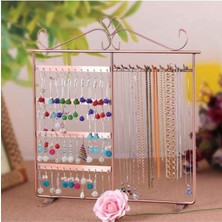 Özgürce Metal Takı Standı, 24 Çift Küpe ve 10 Kolye Için Organizatör