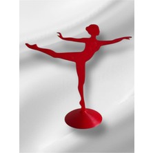Özgürce 3D Balerin Takı Standı, Düzenleyici, Yüzük/küpe/kolye Askılığı, Kırmızı