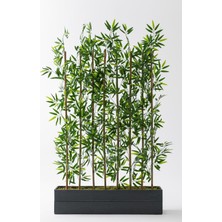 Güleç Yapay Çiçek Yapay Bambu Seperatör Ahşap 100 cm (Antrasit )