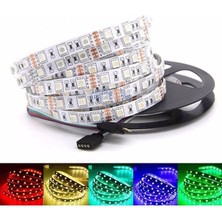 Derin Stok 3 Çipli Rgb Iç Mekan Şerit LED 5 Metre Dekoratif Aydınlatma