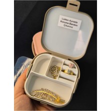 Özgürce Taşınabilir Aynalı Makyaj Kutusu, Çanta Boy, 9x9 Cm, Organize Edici