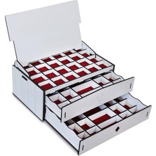 Özgürce Çok Bölmeli Makyaj ve Takı Organizer Kutusu Beyaz Renk