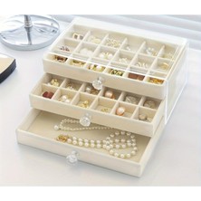 Özgürce Üç Katlı Şeffaf Takı Organizeri, Zarif ve Düzenli Saklama Çözümü