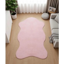 Carpet Dekor Peluş Yumuşak Dekoratif Halı Pembe