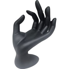 Özgürce El Şeklinde Polyester Yüzük Standı, Siyah, Mankenli, Akrilik, Şık Tasarım