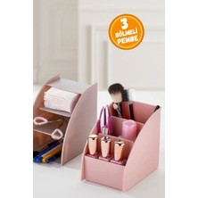 Özgürce Pembe Çok Amaçlı Tekli Organizer Seti, Takı, Makyaj ve Dikiş Kutusu