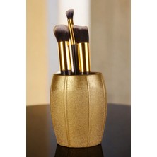 Özgürce Altın Renkli Makyaj Düzenleyici ve Fırça Organizeri, Şık Tasarım