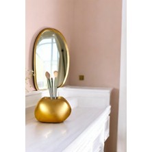 Özgürce Şık Altın Renk Makyaj Organizeri ve Fırçalığı, Düzenleyici Model