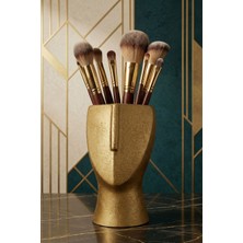 Özgürce Altın Renkli Makyaj Organizeri ve Fırça Düzenleyici