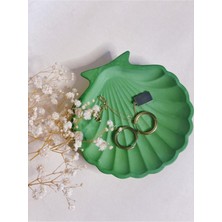 Özgürce Yeşil Deniz Kabuğu ve Istiridye Dekoratif Altlık Takı ve Sehpa Düzenleyici