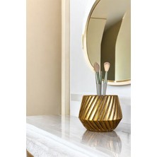 Özgürce Şık Altın Eskitme Makyaj Organizeri ve Fırça Düzenleyici