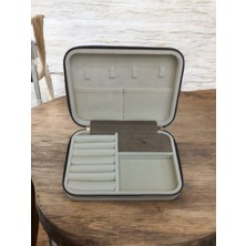 Özgürce Büyük Boy Kadife Takı Saklama Kutusu, Seyehat ve Çanta Için Ahşap Kasa