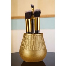Özgürce Altın Renkli Makyaj Fırça Organizeri ve Düzenleyici