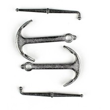 Occre 17014 35 Mm.antik Çapa ve Dipçik, Zamak, 2 Adet