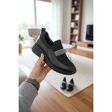 Enoch Kadın Parlak Taş Işlemeli ve Esnek Yakalı Spor Ayakkabı