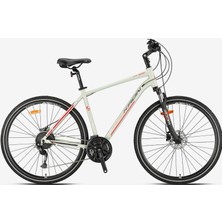 Kron TX300 Hidrolik Disk 28 Jant Trekking Bisiklet Mat Bej-Gri/kırmızı 51 cm