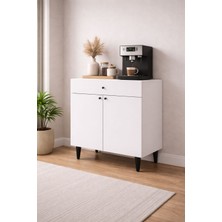 Kahve Köşesi Standı 1 Çekmeceli 2 Kapaklı Çok Amaçlı Dolap