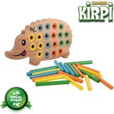 Özgürce Ahşap Kirpi Bultak Eğitici Oyuncak Çocuk Geliştirici Hediye